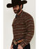 Image #2 - Cody James Men's Resource Southwestern Striped Long Sleeve Snap Western Shirt, Rust Copper, hi-res