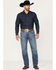 Ariat Men's M4 Riverbend Landry Medium Wash Relaxed Straight Jeans, Blue, hi-res