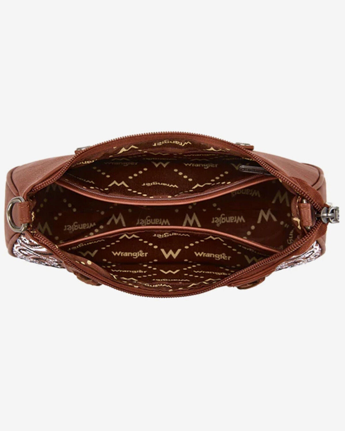Image #2 - Wrangler Women's Braided Paisley Bandana Shoulder Bag, Brown, hi-res