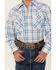 Ely Walker Youth Boys' Plaid Long Sleeve Snap Classic Western Shirt, White, hi-res