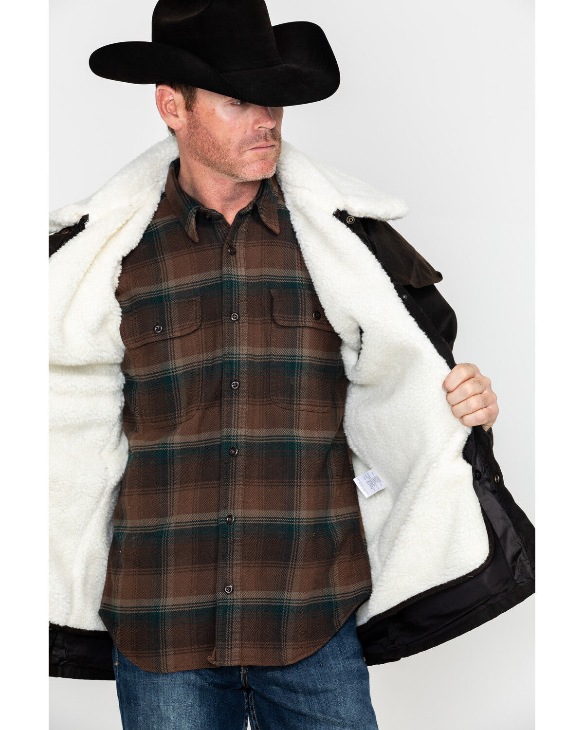 Image #4 - Outback Trading Co Men's Wool Drover Liner Vest, Natural, hi-res