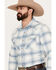 Image #2 - Pendleton Men's Wyatt Plaid Print Long Sleeve Western Snap Shirt, Blue, hi-res