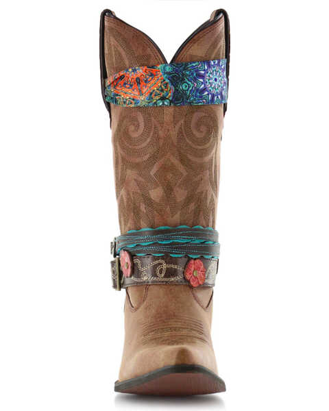 Durango Women's Crush Accessorized Western Fashion Boots - Snip Toe, Brown, hi-res