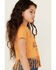 Image #2 - Shyanne Girls' It's About To Get Western Fringe Short Sleeve Graphic Tee, Gold, hi-res