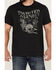 Brothers & Sons Men's Heathered White Sands Skull Graphic Short Sleeve T-Shirt , Black, hi-res