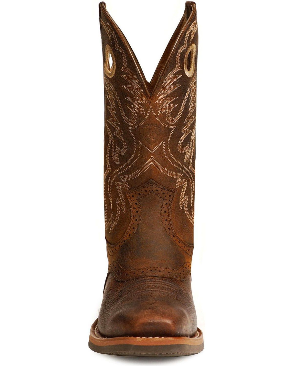 Image #6 - Ariat Men's Heritage Roughstock Performance Western Boots - Square Toe, Brown Oiled Rowdy, hi-res