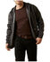 Image #1 - Ariat Men's Rebar Born For This Full Zip Hooded Jacket - Tall , Charcoal, hi-res