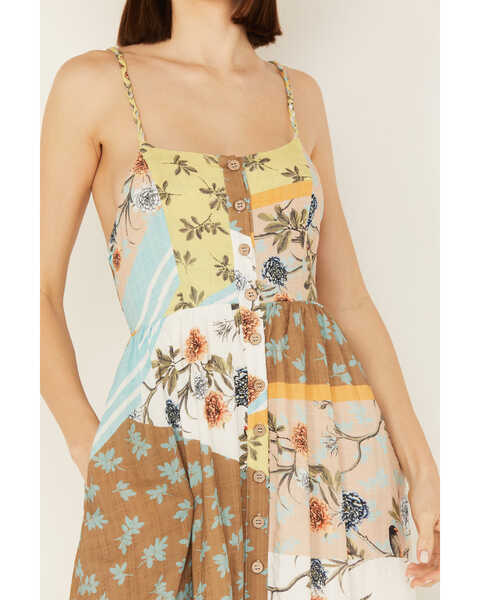 Image #3 - By Together Women's Floral Print Back Tie Sleeveless Maxi Dress, Multi, hi-res