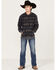 Image #2 - Ariat Boys' Southwestern Print Hooded Sweatshirt, Blue, hi-res