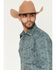 Image #2 - Wrangler Retro Men's Paisley Print Long Sleeve Snap Western Shirt, Teal, hi-res