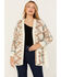 Image #1 - Shyanne Women's Southwestern Print Open Front Fringe Cardigan, Cream, hi-res