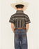 Image #4 - Cowboy Hardware Boys' Stripe Southwestern Print Short Sleeve Snap Stretch Western Shirt, Chocolate, hi-res