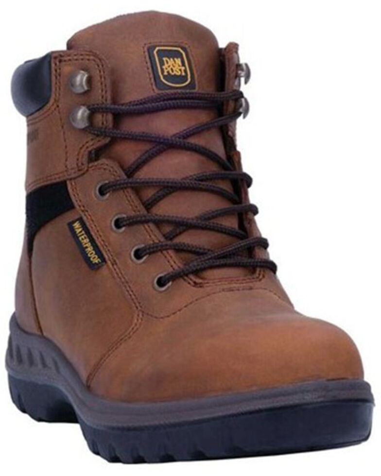 Dan Post Men's Burgess Waterproof Work Boots - Steel Toe, Tan, hi-res