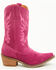 Image #2 - Dingo Girls' Thunder Road Suede Western Boots - Snip Toe, Pink, hi-res