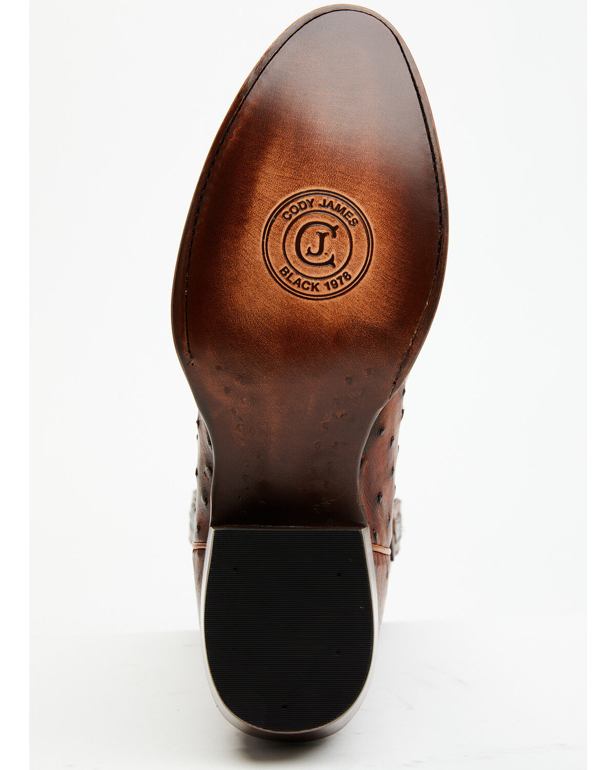 Image #7 - Cody James Black 1978® Men's Chapman Exotic Full-Quill Ostrich Western Boots - Round Toe, Cognac, hi-res