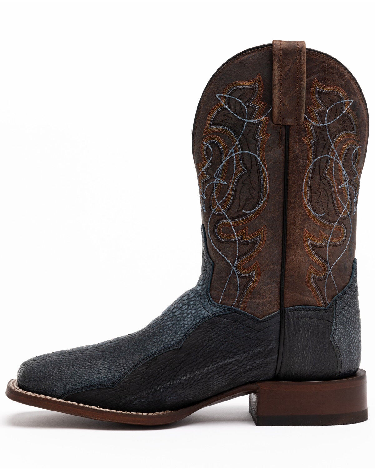 navy western boots
