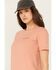 Image #2 - Timberland Women's Cotton Core Short Sleeve T-Shirt , Pink, hi-res