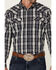 Image #3 - Moonshine Spirit Men's San Antomio Large Plaid Long Sleeve Snap Western Shirt, Navy, hi-res