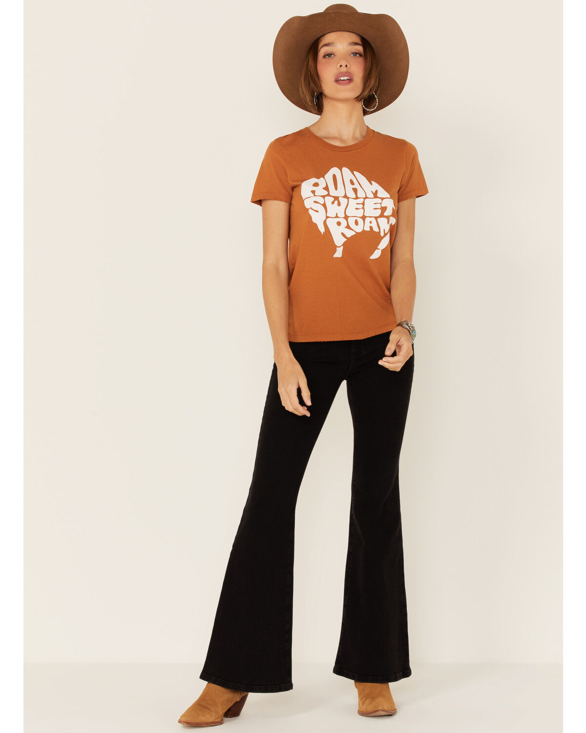 Image #2 - Bandit Women's Roam Sweet Roam Graphic Short Sleeve Tee, Cognac, hi-res