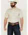 Image #1 - Gibson Men's Vintage Vibe Geo Print Short Sleeve Button-Down Western Shirt, Ivory, hi-res