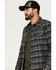 Image #2 - Moonshine Spirit Men's Southwestern Long Sleeve Flannel Western Shirt, Grey, hi-res