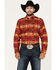 Ariat Men's Nathaniel Southwestern Rodeo Print Button Down Western Shirt , Red, hi-res