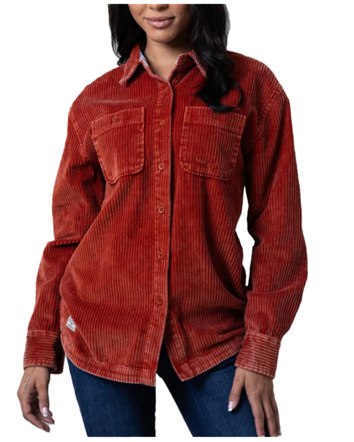 Image #1 - Kimes Ranch Women's Dixon Corduroy Long Sleeve Button-Down Western Shirt, Red, hi-res