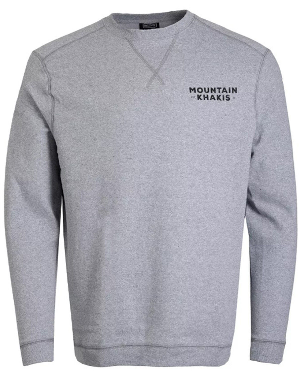Image #1 - Mountain Khakis Men's Mountain Logo Crew Neck Sweatshirt, Grey, hi-res