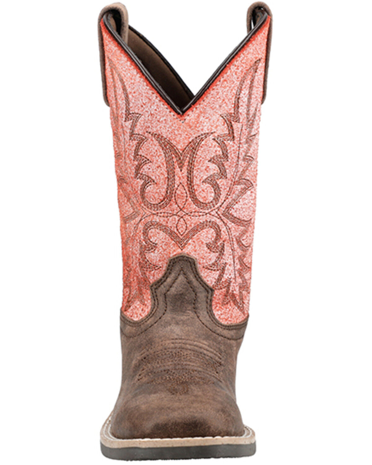Image #4 - Smoky Mountain Girls' Rustic Rider Western Boots - Broad Square Toe, Brown, hi-res