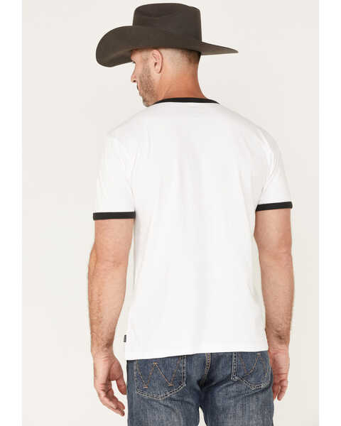 Image #4 - Brixton x Willie Nelson Men's Shotgun Graphic Ringer T-Shirt, White, hi-res