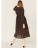 Molly Bracken Women's Printed Midi Long Sleeve Dress, Brown, hi-res