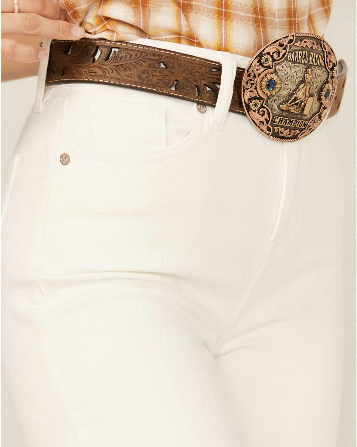 Image #2 - Shyanne Women's Super High Rise Flare Stretch Denim Jeans, Natural, hi-res