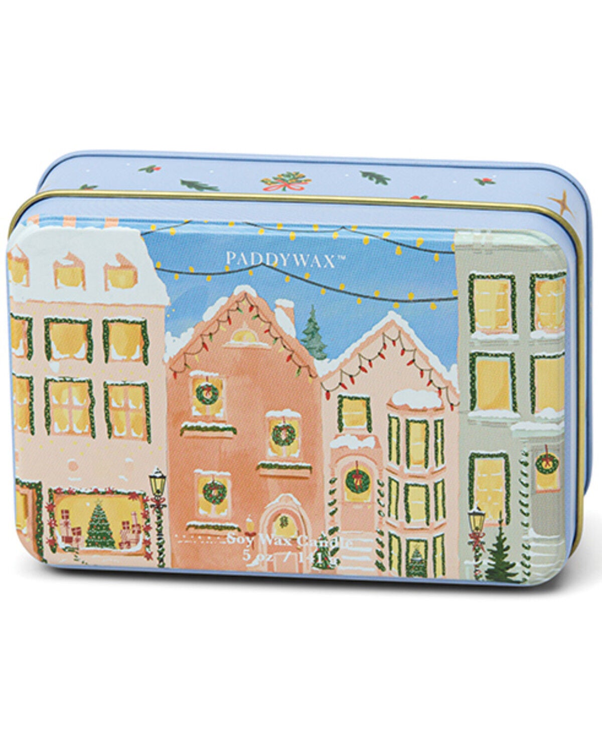 Image #1 - Paddywx Christmas Village 5oz Holiday Tin Candle, Multi, hi-res