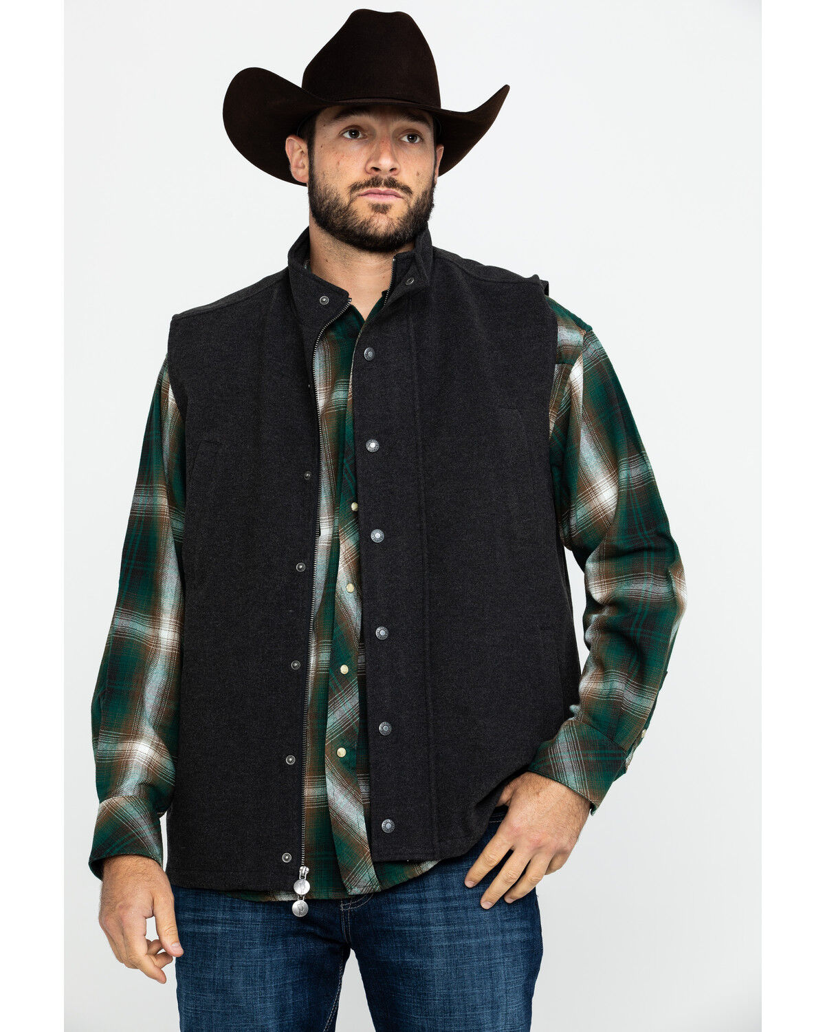 Image #1 - Outback Trading Co. Men's Oaks Vest, Black, hi-res