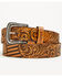 Image #1 - Hooey Men's American Flag Tooled Belt, Tan, hi-res
