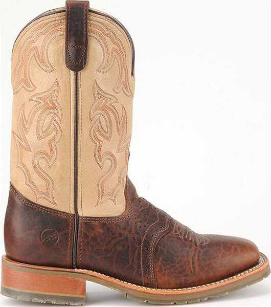 Image #4 - Double H Men's Ice Saddle Western Boots - Square Toe, Bison, hi-res