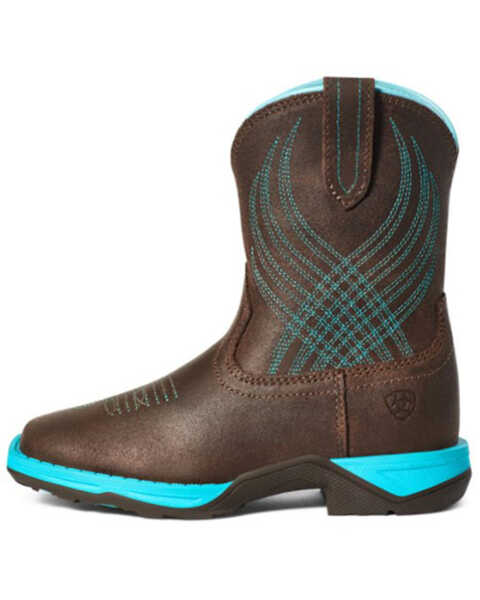 Ariat Youth Boys' Anthem Java Western Boots - Square Toe, Dark Brown, hi-res
