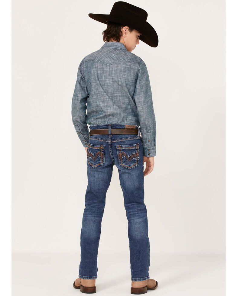 Cody James Little Boys' Hazer Dark Wash Mid-Rise Stretch Slim Straight Jeans - Sizes 4-8, Blue, hi-res