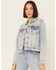 Image #1 - Driftwood Women's Light Wash Patchwork Cropped Button-Front Denim Jacket, Blue, hi-res