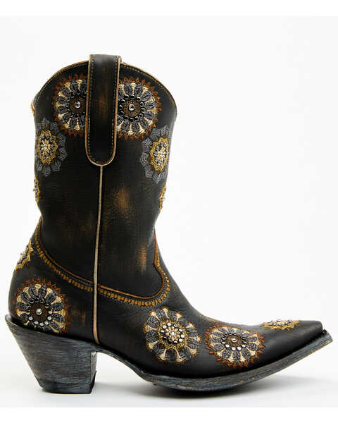 Image #3 - Old Gringo Women's Spider Web Western Boots - Snip Toe, Black/tan, hi-res