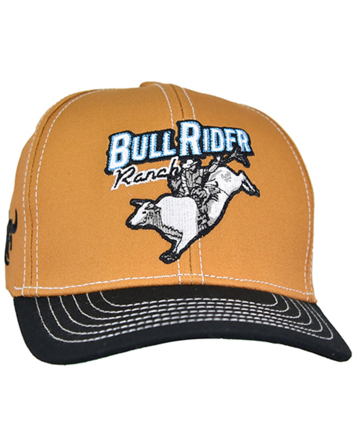 Cowboy Hardware Boys' Bull Rider Ranch Ball Cap, Orange, hi-res