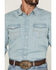 Image #3 - Cody James Men's Frosty Light Wash Long Sleeve Snap Denim Western Shirt - Tall, Light Wash, hi-res