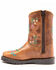 Shyanne Toddler Girls' Brown Floral Western Boots - Square Toe, Brown, hi-res