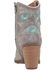 Image #5 - Dingo Women's Tootsie Floral Embroidered Western Fashion Booties - Snip Toe, Grey, hi-res