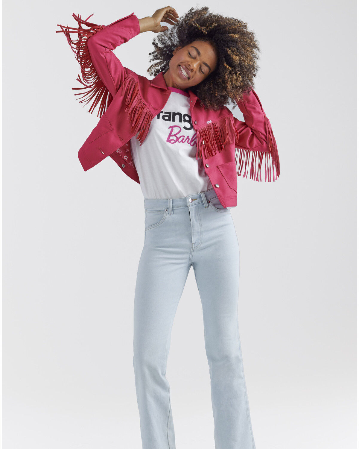 Image #2 - Wrangler® X Barbie™ Women's Fringe Wrancher Jacket, , hi-res