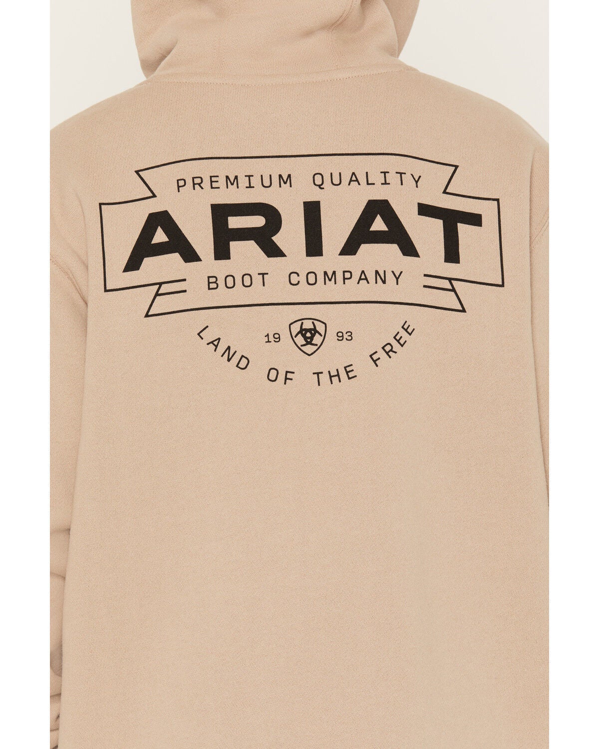 Image #3 - Ariat Boys' Boot Barn Exclusive Logo Graphic Hooded Sweatshirt, Sand, hi-res