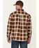 Image #4 - Hawx Men's FR Plaid Print Long Sleeve Button-Down Western Work Shirt, Brown, hi-res