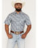 Image #1 - Cody James Men's Zeke 2.0 Paisley Print Short Sleeve Button-Down Stretch Western Shirt, Blue, hi-res