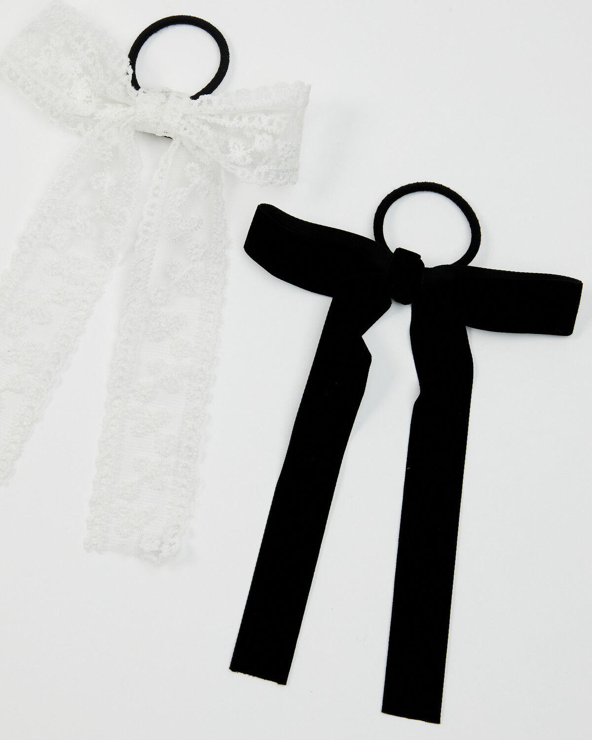 Image #3 - Shyanne Women's Bow Hair Ties - 2 Piece, Black/white, hi-res