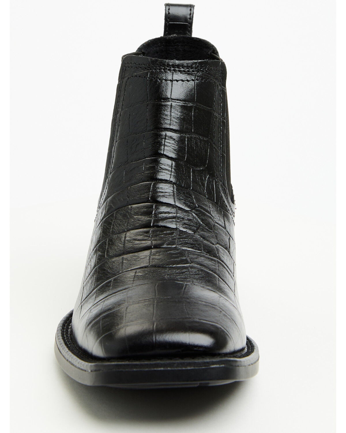 Image #4 - Ariat Men's Booker Crocodile Print Chelsea Boots - Broad Square Toe, Black, hi-res